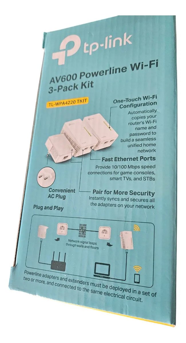 Kit Powerline TP-Link TL-WPA4220T AV600 triple (3 unidades) – foto 2