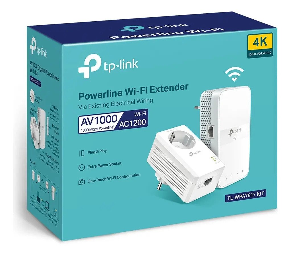 Kit Powerline TP-Link TL-WPA7617 AV1000 con WiFi AC1200
